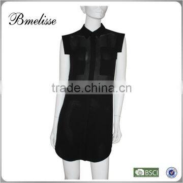 2014-2015 new design fashion dress custom made lady dress black transparent style