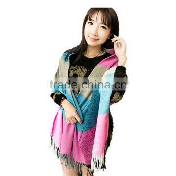 1pc Different color choice super long colorful winter warm knitting stitching scarf,shawl