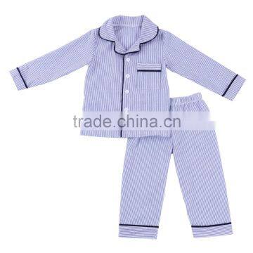 2017 Seersucker Autumn Cotton Kid Children Pajamas Kids Clothing Wholesale Children Clothes