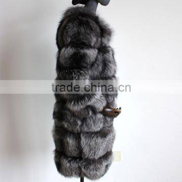 Myfur New Fashion Winter Warm Whole Pelt Desin Silver Fox Fur Coat for Women photo-4
