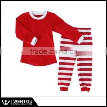 Wholesale Red Strip Christmas Pajamas