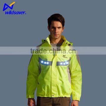 Custom LED 2016 latest sports safety reflective jackets for men