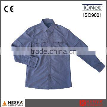 Long sleeve multiple pockets cargo 100% nylon worker shirt