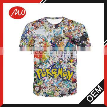 kids light 3d digital japan cartoon print t-shirts