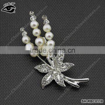 Pearl Brooch Rhinestone Brooch pins for wedding