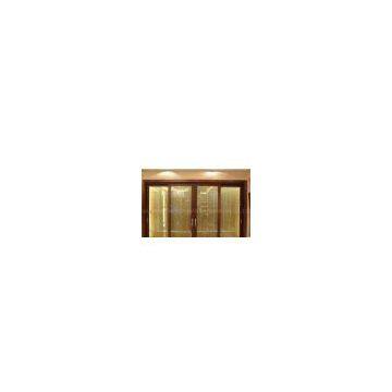 2.0mm profile thickness red sandalwood sound insulation aluminum sliding glass doors