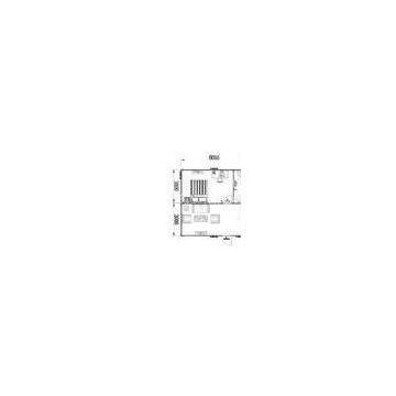 Layout of Custom made Modular Container Chalet - Portable, One Bedroom with Living Area