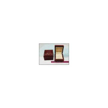 CMYK / Full color Wooden Jewellery Boxes, square Jewelry packaging single ring display case for gift