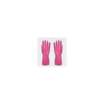 Beaded cuff Kitchen Latex Gloves for sanitation departments , cleaning