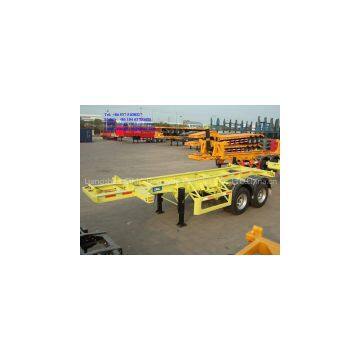 3 Axles 20 Foot Container Skeletal Semi Trailer photo-2