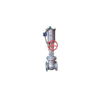 Pneumatic power station gate valve