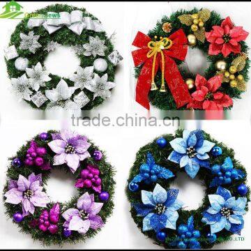 Plastic Custom Christmas wreath PVC PE wreath for Christmas Decoration Christmas Wreath