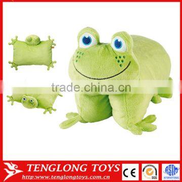 Wholesale high quality u shape sleeping plush frog pillow for children