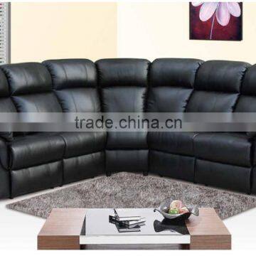 living room recliner sectional sofa/ Bonded Leather corner sofa