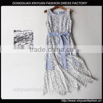 High quality women lace dress with lining for women apparel