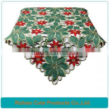 hand made cutwork embroidery christmas coloring tablecloth