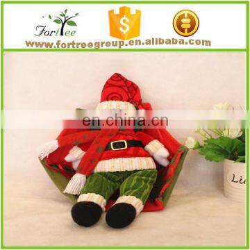 santa claus and snowman christmas ornament parachute