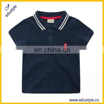 Latest Fashion Design Blank Gym Kids Boys Polo Shirt From Shenzhen Clothes Factory