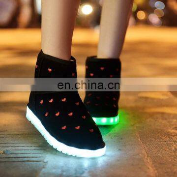 Wholesale Cool Light up Winter Snow Boots Ladies Fashion Led Shoes Woman photo-2