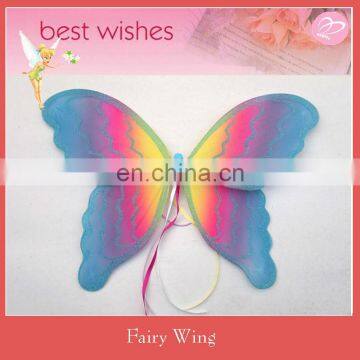 Rainbow painting color with glitter and ribbon Decoration butterfly wings