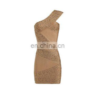 fashion show evening dress one shoulder beaded mexican dress for sale