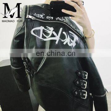 Latest Fashion Custom Black Winter Cheap Leather Jackets Women Leather Jacket Wholesale