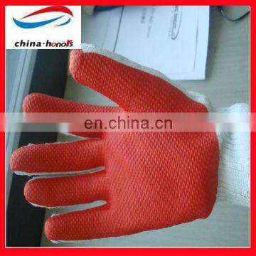 red rubber coated gloves/industrial rubber coated hand gloves
