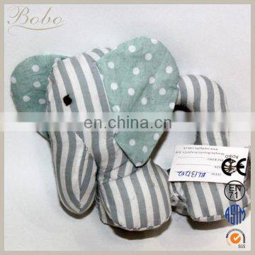 fabric elephant baby rattle toy