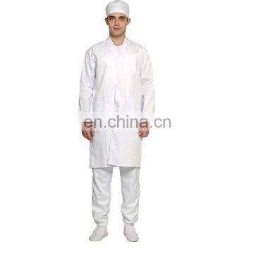 The White Polyester Cotton Food Gown