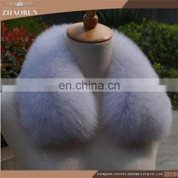 100% real dyed fox fur collar for garment