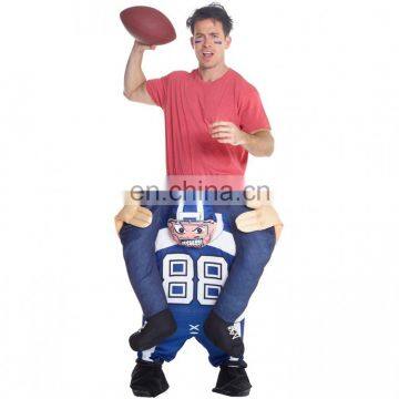 Funny Halloween Carnival Party Piggyback Ride On Football Player Costume