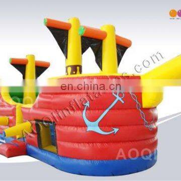 AOQI commercial inflatable pirate boat for sale with free EN14960 certificate