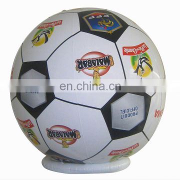 Inflatable soccer style beach ball