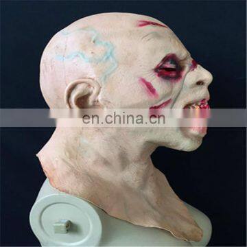 Halloween Mask Green Latex Terror Performing Party Devil Skeleton Mask photo-3