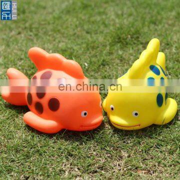 custom made soft tropical fish figure, squeeze vinyl fish figure toy, bathing finish figure toy