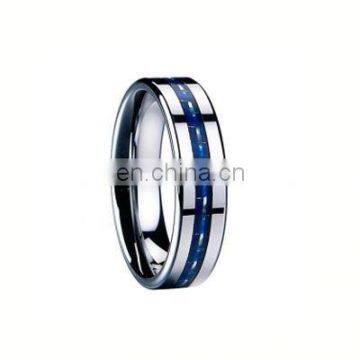 hot 2014 Carbon Fiber Carbon Fibre CFRP Tungsten Sapphire Ring TPTR387#