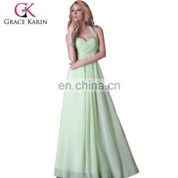 Grace Karin Chiffon Fashion Halter Long Bridesmaid Dress CL3461