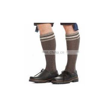 Short Traditional Bavarian Socks, Stockings, braided-look for Lederhosen, Cream