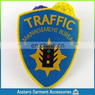 Die-cut Shape Beatiful White Background School Woven Badge Customized Cheap Woven Badge for Kids Personal Woven Badge for Cloth photo-3