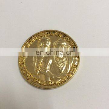 custom 2D/3D coin with embossed figures or animal as gold coin