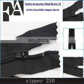 wholesale fancy custom jean pulls auto lock slider bag brass long chain rose gold metal double slider two sided zipper