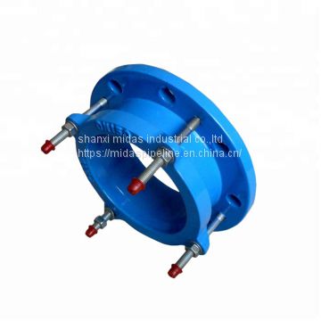 Ductile iron Universal wide range flange adaptor for PE pipes