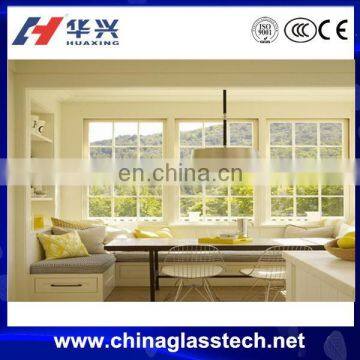 CE standard pvc 60mm sash clear float glass triple glazed windows