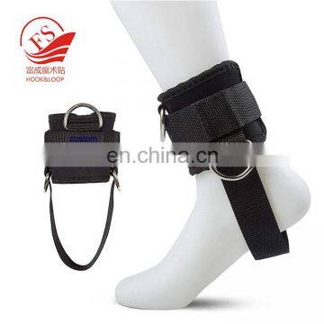 Comfort fit Webbing Neoprene Padded Ankle Strap For Multi Gym Cable Attachments