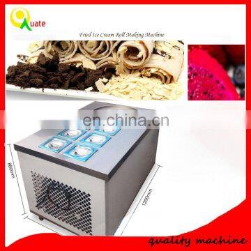 standard type single round pan + six cylinders thai fry ice cream roll machine