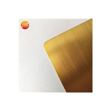 JYFQ-008 316 4x8 GOLD hairline decorative stainless steel plate