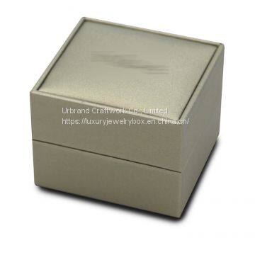 Plastic Box Covered PU Leather Outside and Wrapped PU Leather Inside, Embossed Logo photo-3