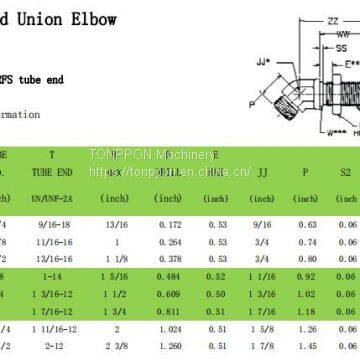 45°bulkhead union elbow FS2702