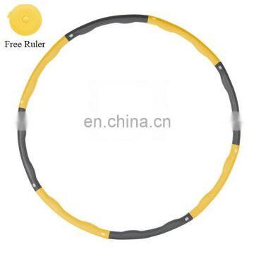 Wholesale Custom Logo Bodybuilding Durable Hula Circle That Wont Fall 8 Detachable Section Plastic Hula Circle