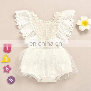 Explosive European and American Sleeveless Lace Baby Romper Romper Newborn Jumpsuit Children's Clothing